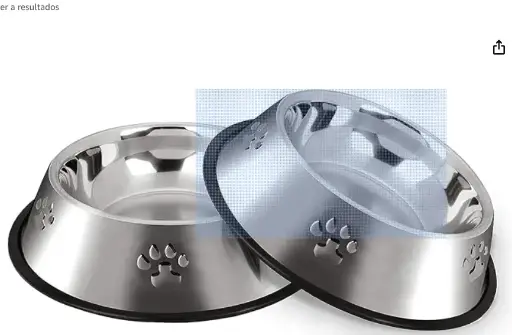 Comedero para Perro de Acero Inoxidable, Cuenco De Comida para Mascotas, Comedero y Bebedero Perro Antideslizante